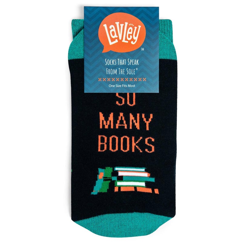 Lavley Book and Reading Socks for Adults - Funny Gifts for Reader - Unisex for Men and Women, One Size (US, Alpha, One Size, Regular, Regular, So Many Books So Little Time) - Image 4